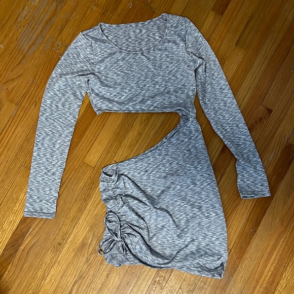 Zaful Space Dye Cut Out Cinched Side Slinky Dress - Picture 3 of 3